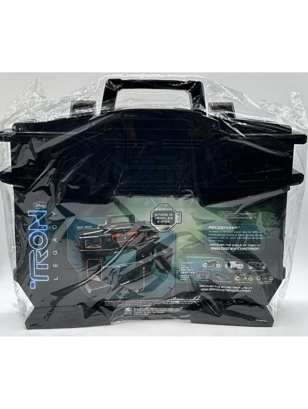 Tron Legacy Recognizer Storage Playset Spinmaster + 3 Diecast Figures Clu 2010